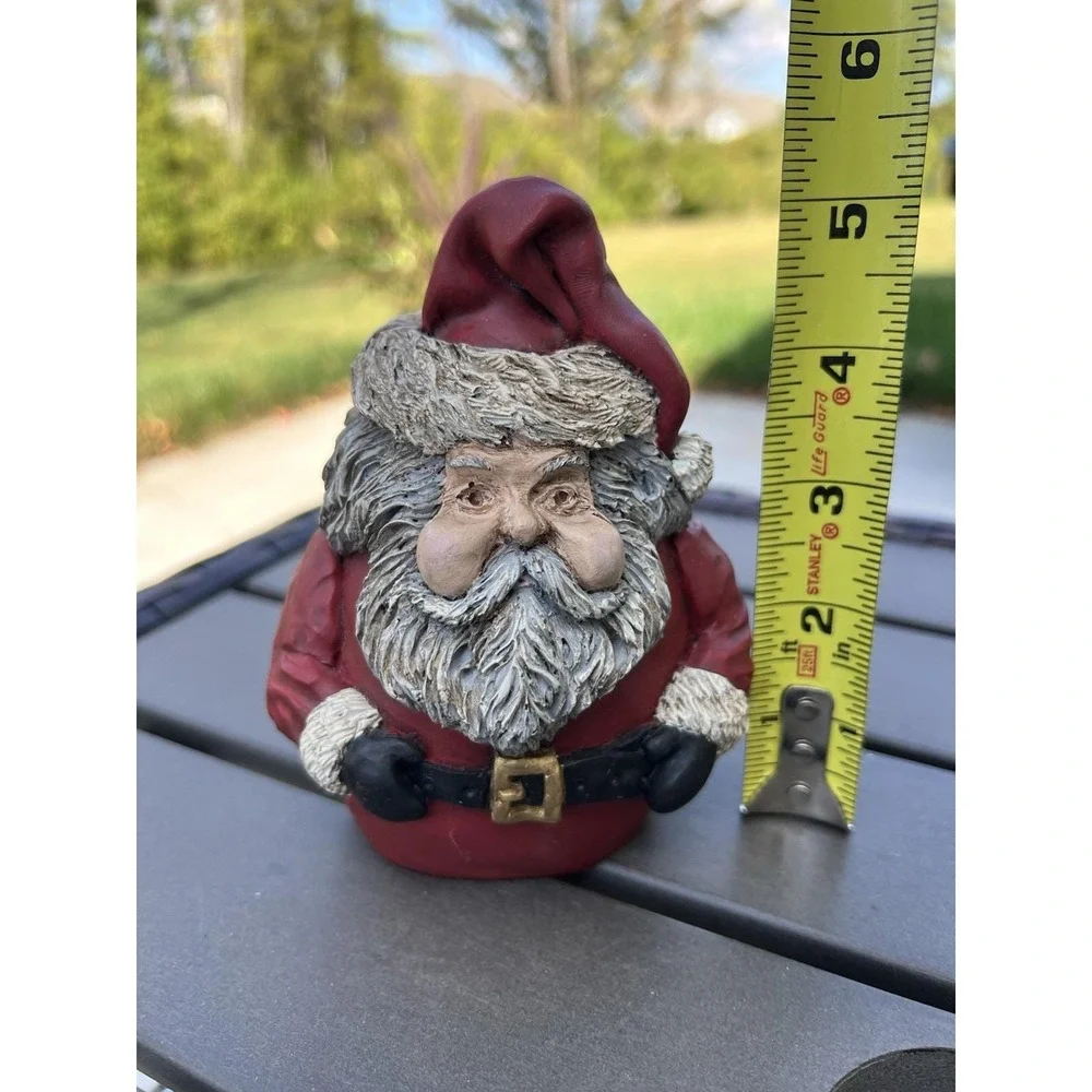 Vtg Hand Painted Santa Claus Resin Figurine 6